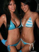 The Lin Twins Steph & Tiff ! Identical Twins! Go Go Dancing here all night Long EXCLUSIVE! www.myspace.com/lintwins